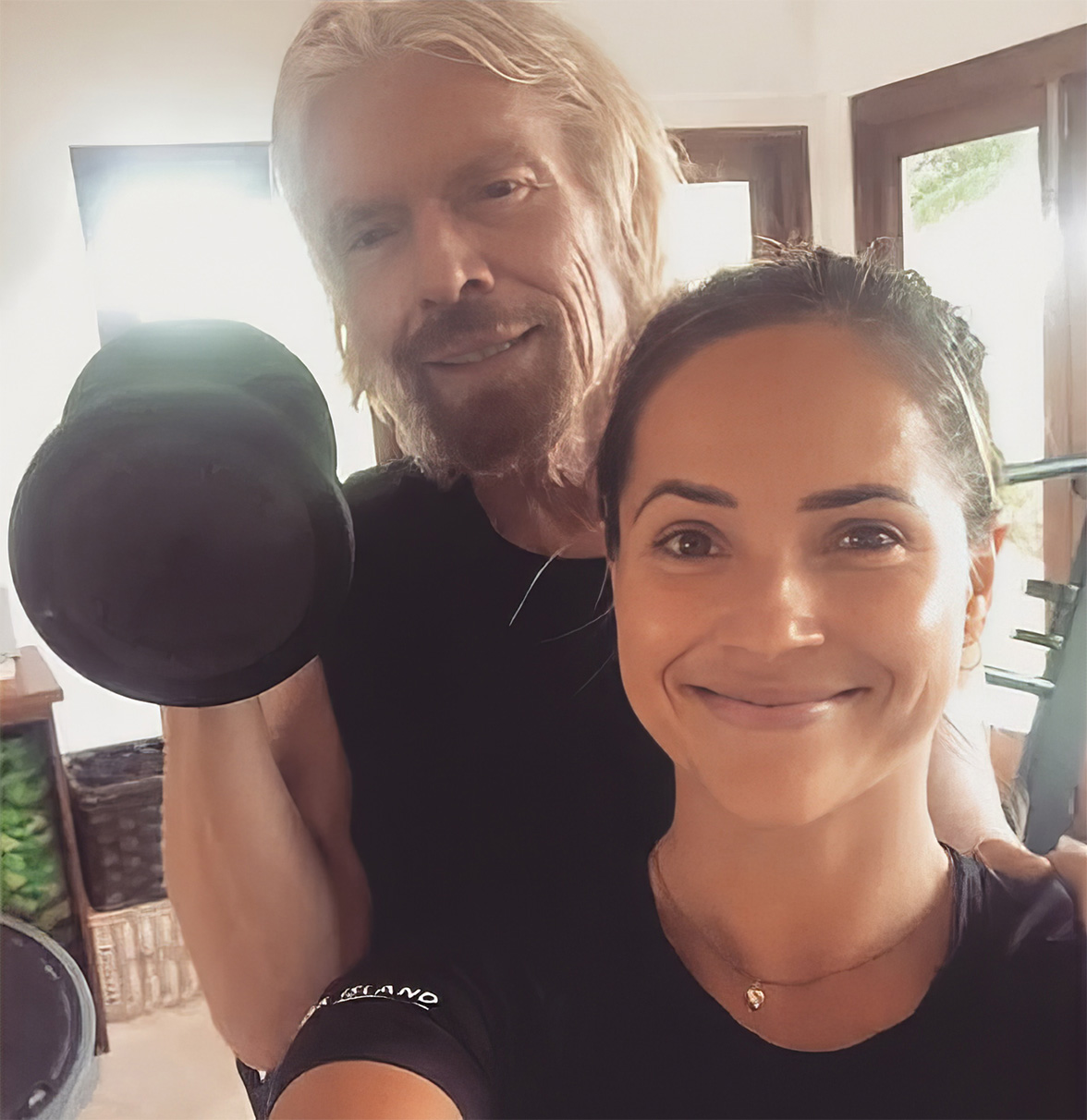 Ronique Redelinghuys training with Richard Branson